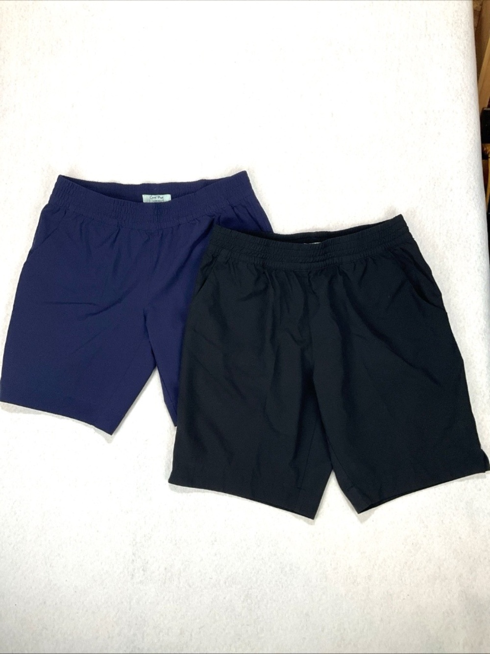 Coral Bay Energy Women's Active Shorts Bundle Of 2 Size Petite Medium Black Navy